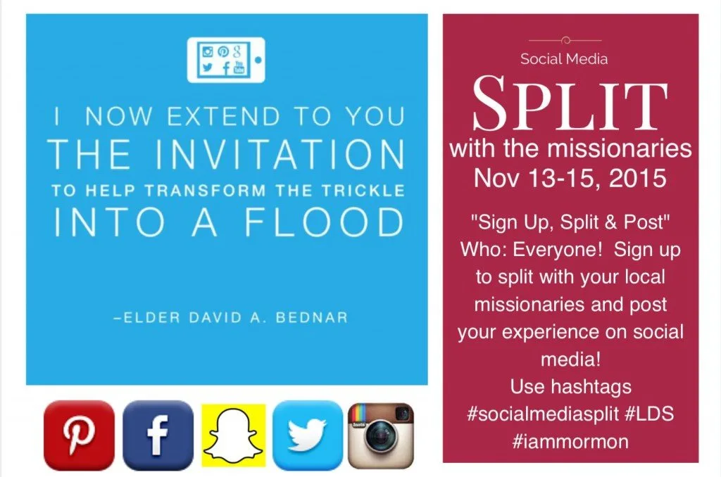 A Social Media Split Blitz! You can use the hashtag any time, but this next week there will be a blitz!