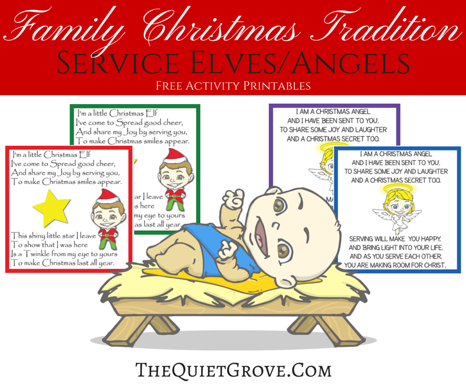 Family Christmas Tradition: Service Elves/Angels With Free Printable