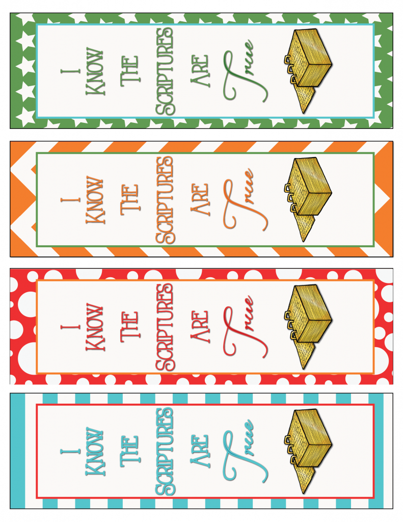 2016 Primary Theme I know the Scriptures Are True (Golden Plates) BookMarks