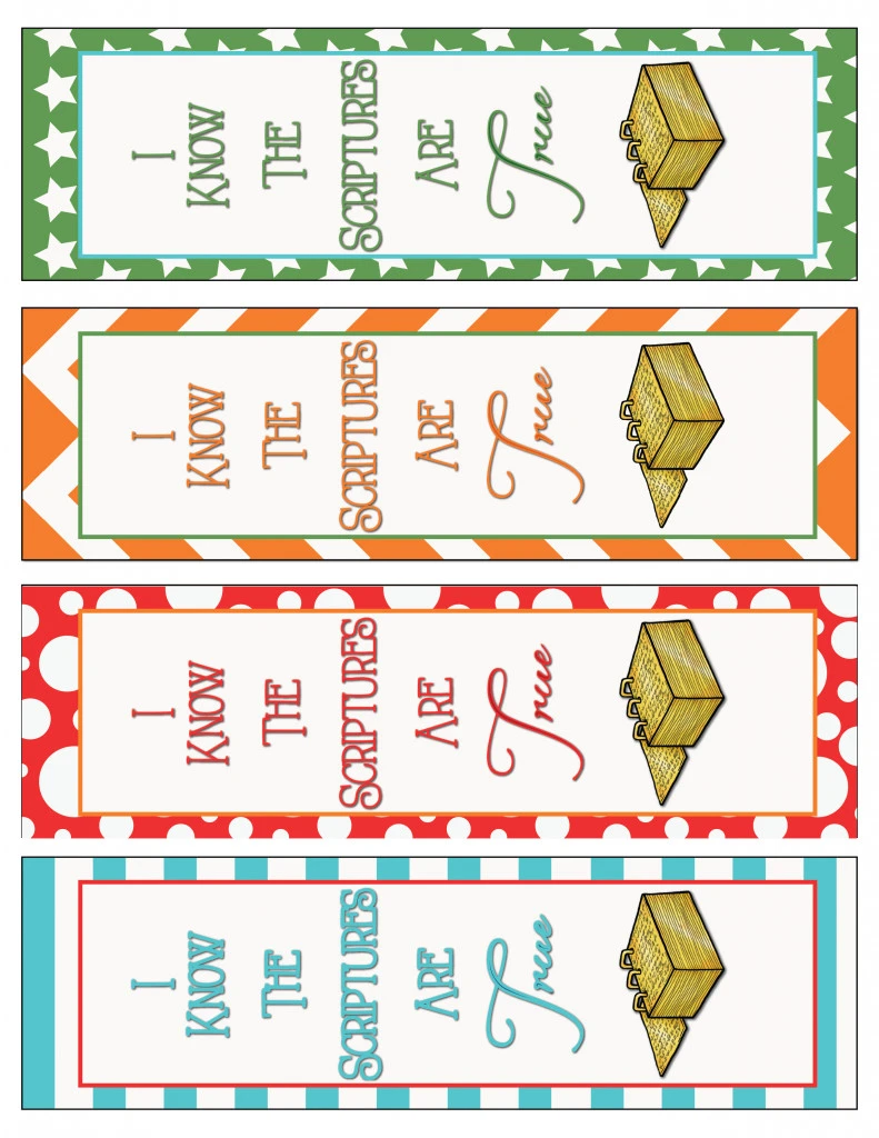 2016 Primary Theme I know the Scriptures Are True (Golden Plates) BookMarks