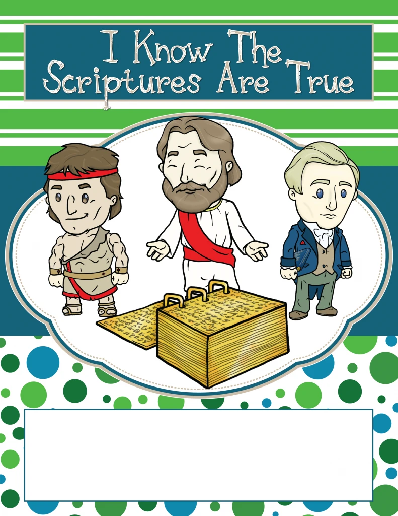 2016 Primary Theme I know the Scriptures Are True (Book of Mormon) Teach Binder Cover-Blue