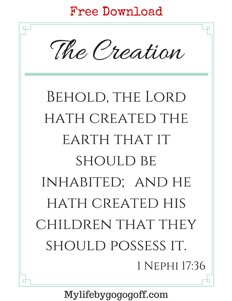 Free Printable! Ponderize Preach My Gospel: 1st Nephi 17:36