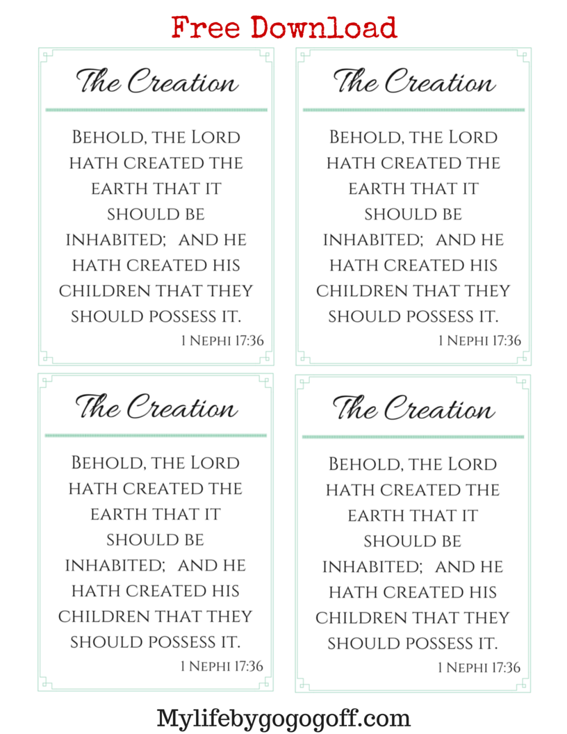 Free Printable! Ponderize Preach My Gospel: 1st Nephi 17:36