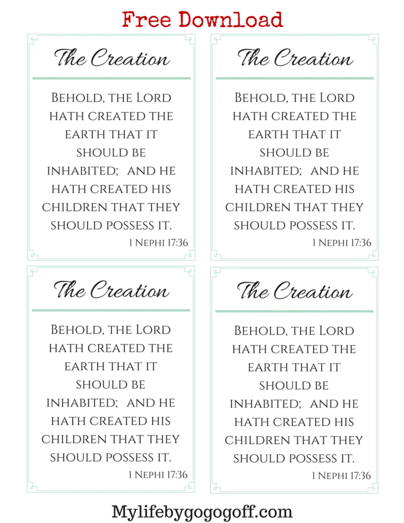 Free Printable! Ponderize Preach My Gospel: 1st Nephi 17:36