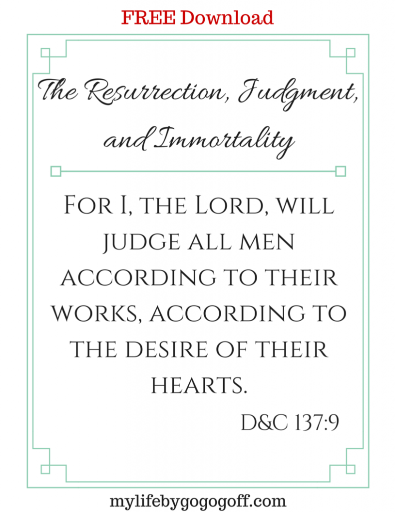Ponderize Preach My Gospel: D&C 137:9 FREE PRINTABLES TO HELP!