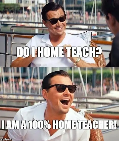 Do I home teach? I am a 100% home teacher! 