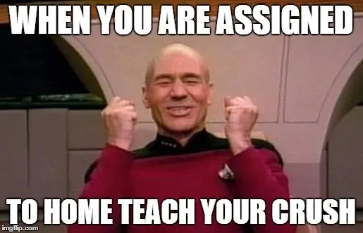 When you are assigned to home teach your crush.