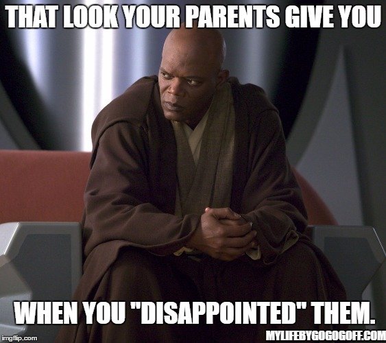 That look your parents give you when you "disappointed" them.