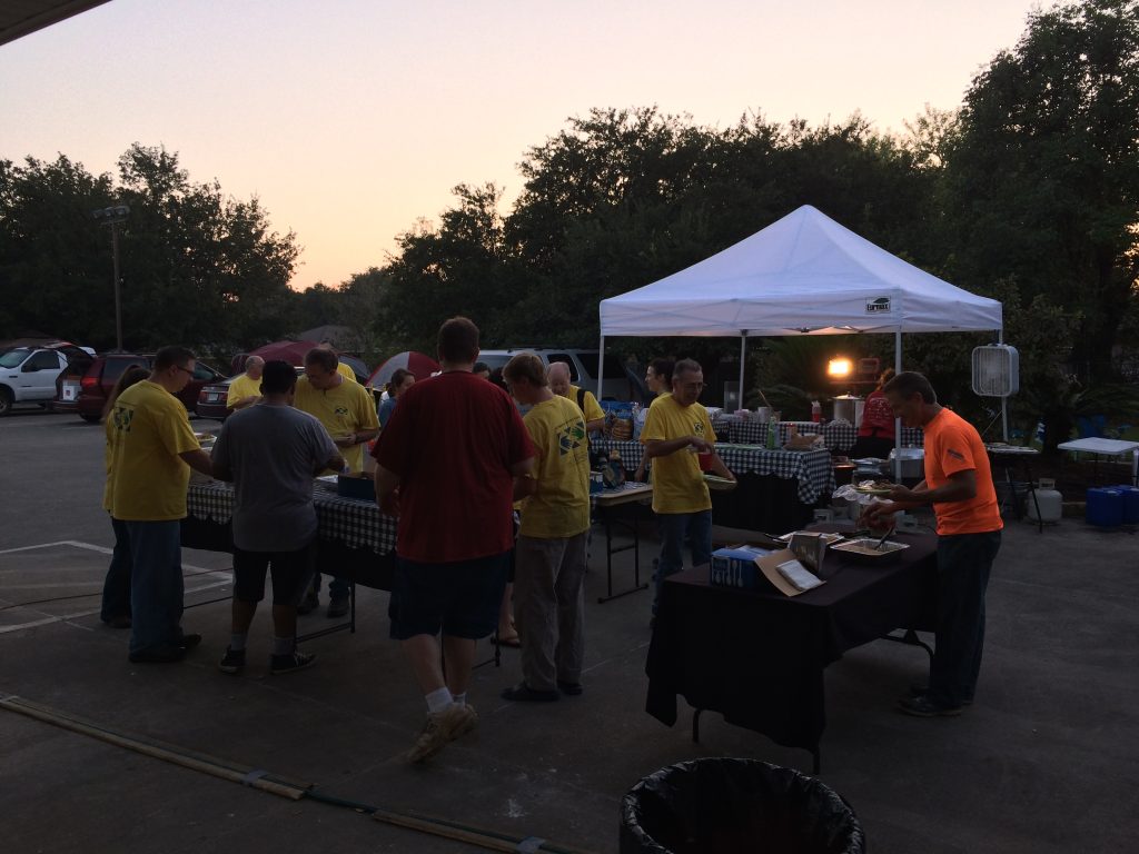 Early in the morning food was ready before the sun even got up.