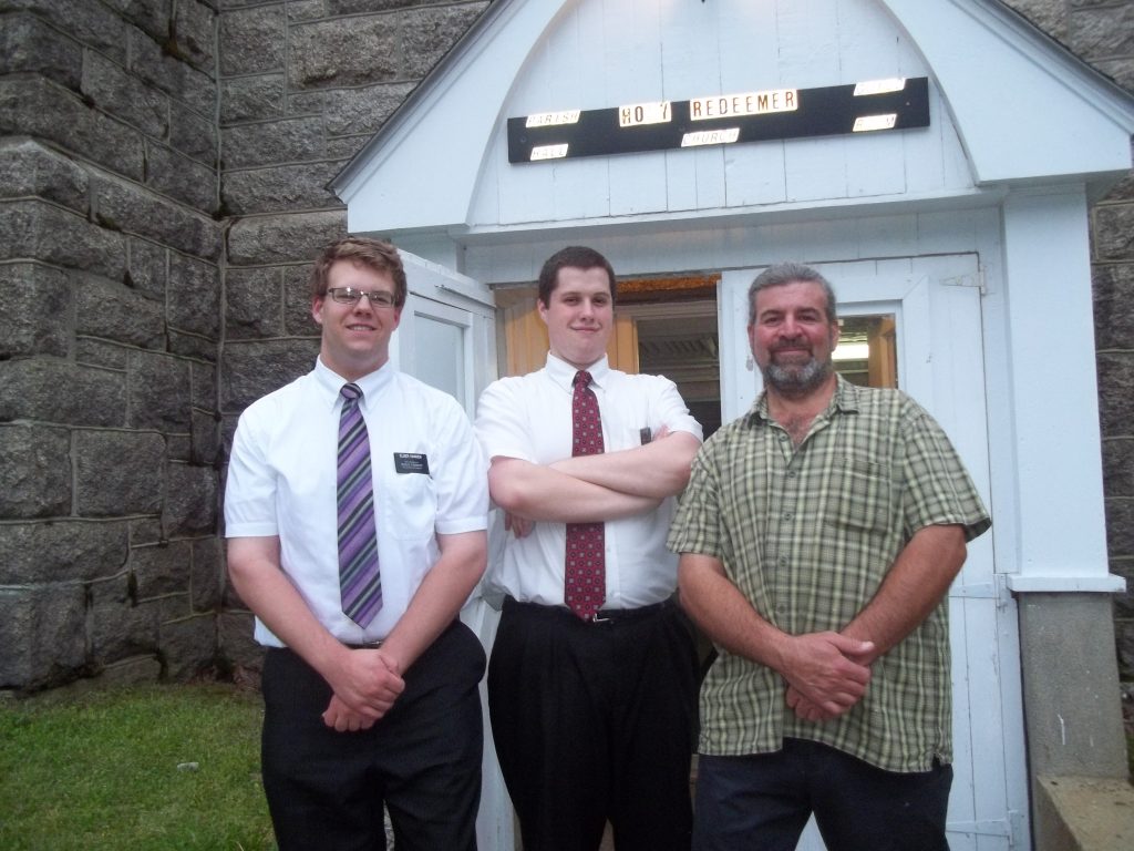 Brothers in Christ. Elder Hansen, Chris Brown, and myself.