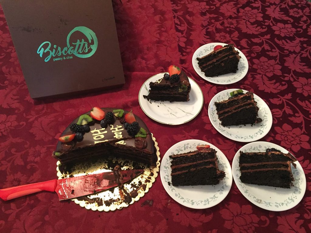 A chocolate cake from Biscotts Pastries! #Food #Cake #ByGogoGoff
