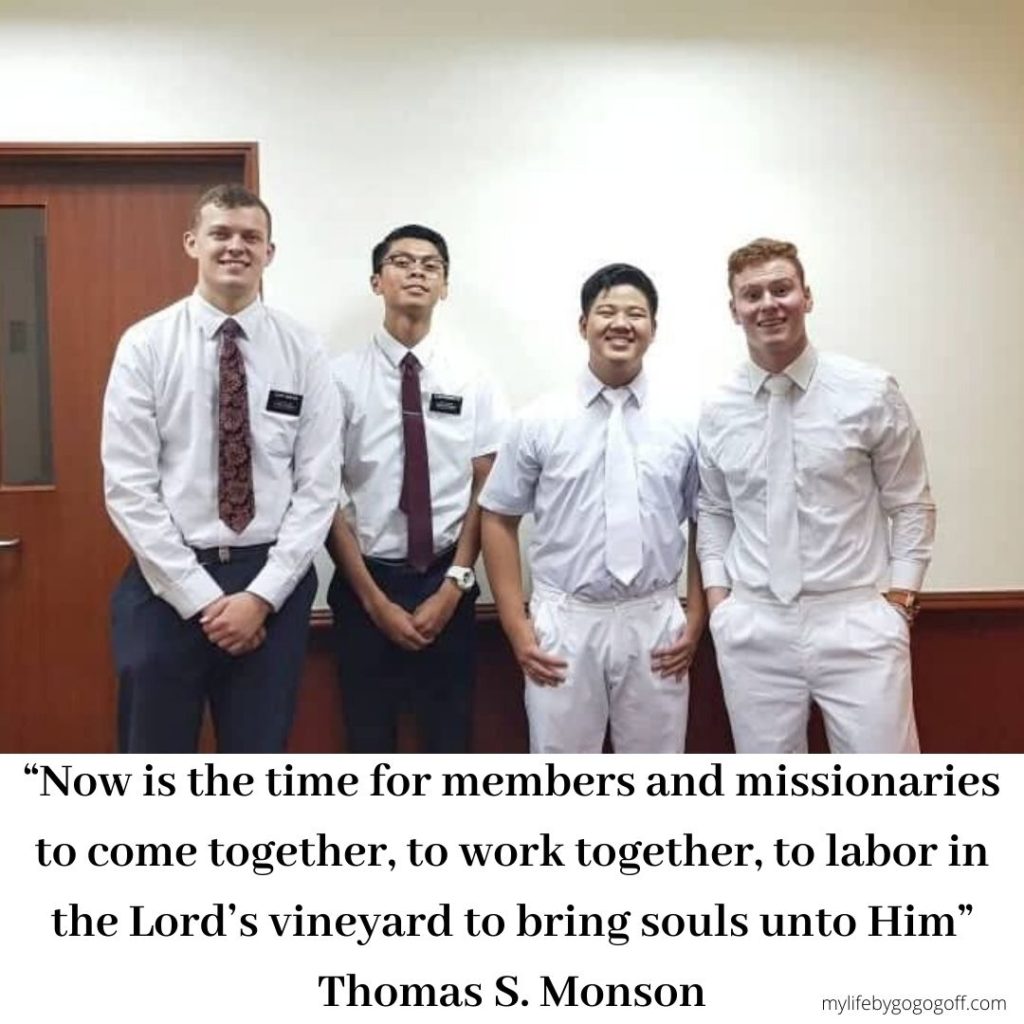 “Now is the time for members and missionaries to come together, to work together, to labor in the Lord’s vineyard to bring souls unto Him” ~Thomas S. Monson