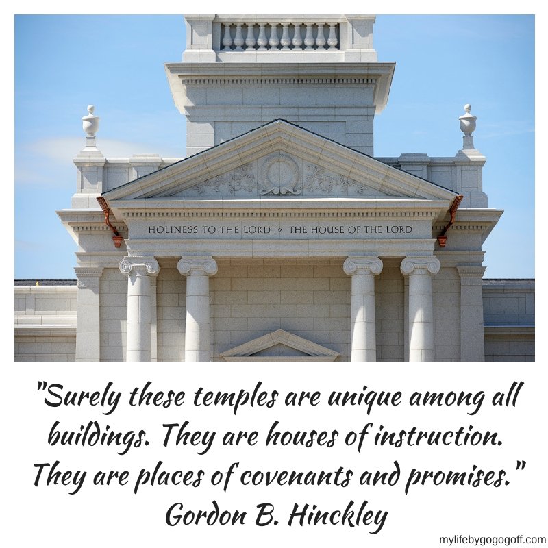 "Surely these temples are unique among all buildings. They are houses of instruction. They are places of covenants and promises." Gordon B. Hinckley