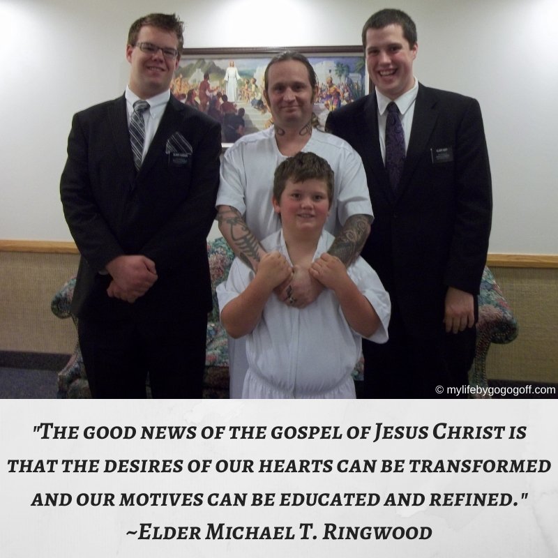 "The good news of the gospel of Jesus Christ is that the desires of our hearts can be transformed and our motives can be educated and refined." ~Elder Michael T. Ringwood