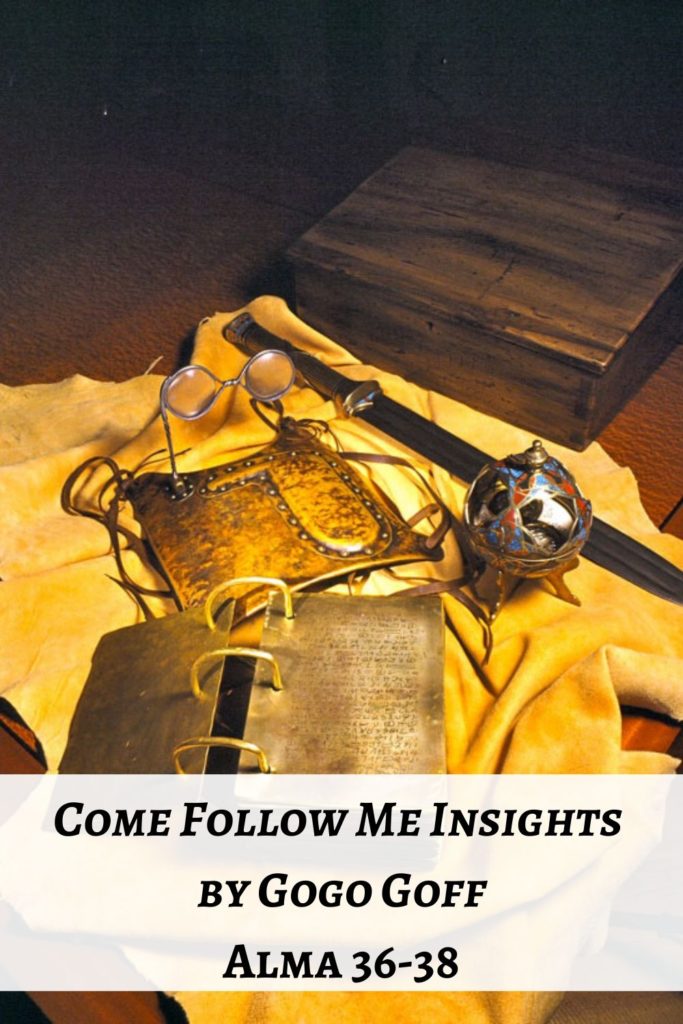 Videos, articles, and insights for this weeks study of Come Follow Me Alma 36-38: by Jeremy Goff, aka Gogo Goff
