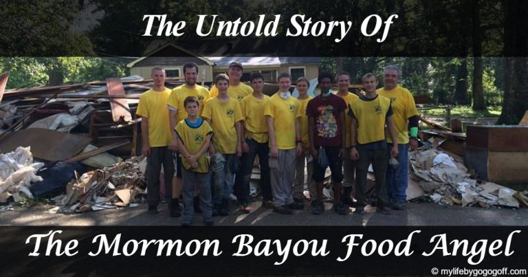 We've seen the pictures of the Mormon Helping Hands cleaning up after the Baton Rouge Floods, but here is the untold story of the Mormon Bayou Food Angel