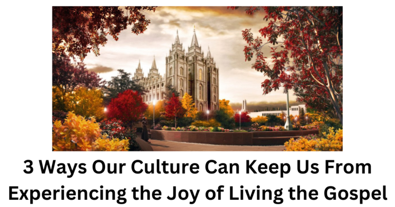 Men are that they might have joy! But sometimes our culture keeps us from the Joy that comes from living the Gospel. Here are three ways!