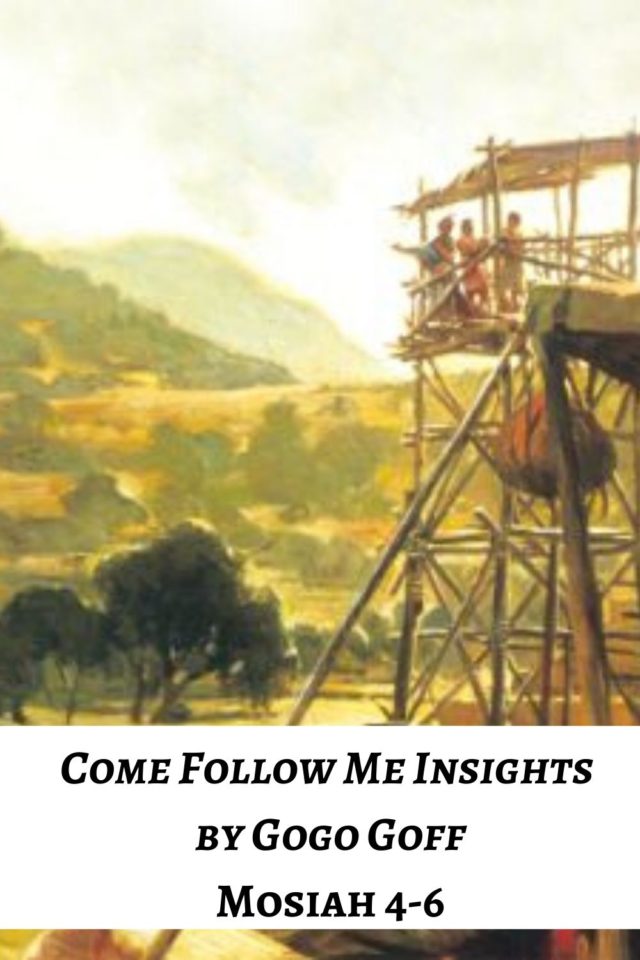Videos, articles, and insights for this weeks study of Come Follow Me Mosiah 4-6: by Jeremy Goff, aka Gogo Goff
