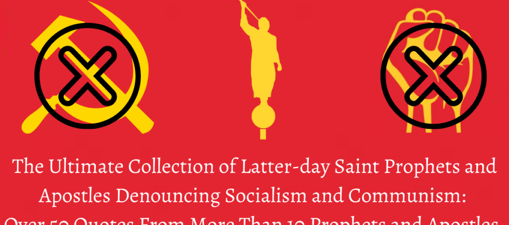 A lot of people erroneously believe that Communism/Socialism are compatible with the Gospel. More so, they believe that the only Prophet/Apostle to speak out against them was Ezra Taft Benson. This quote collection is to dispel these ideas. Enjoy over 50 quotes from more than 10 different Apostles and Prophets on Communism and Socialism.