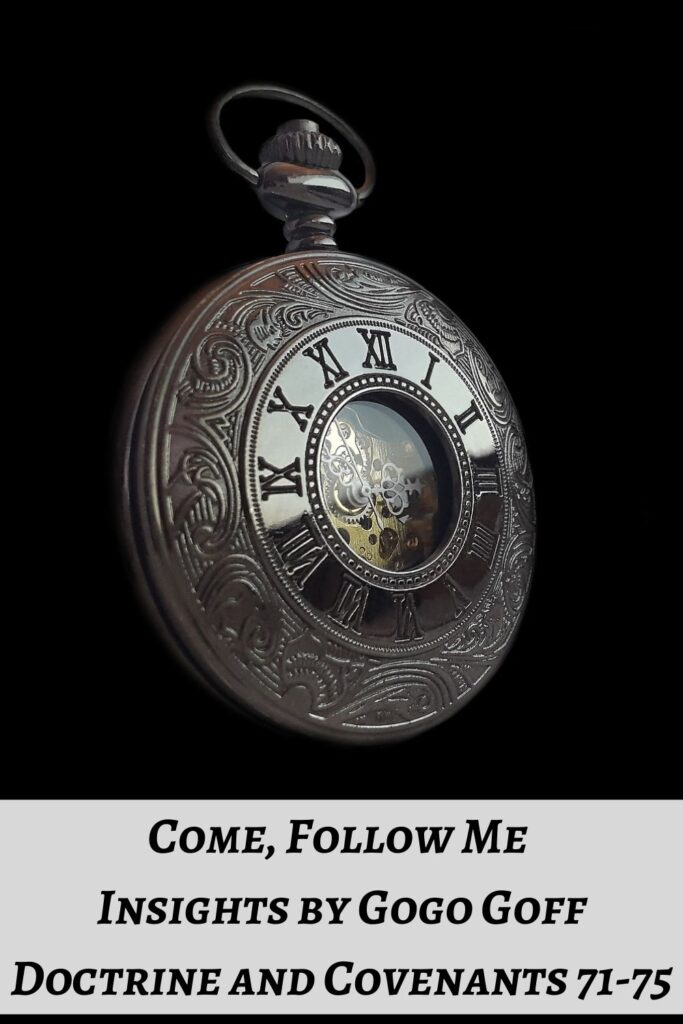 Videos, articles, and insights for this weeks study of Come Follow Me Doctrine and Covenants 71-75 by Jeremy Goff, aka Gogo Goff