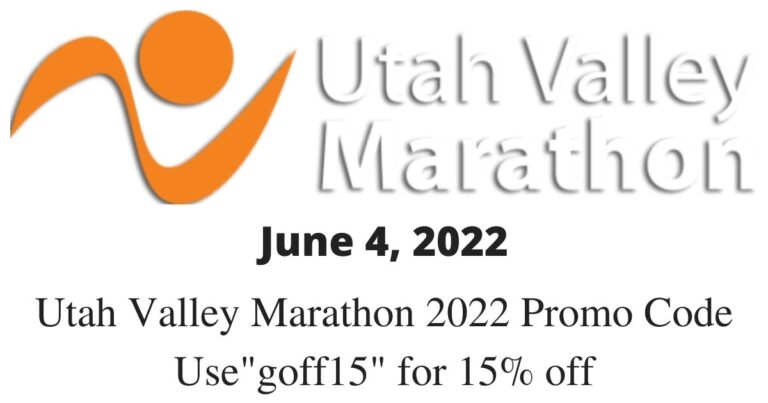 Utah Valley Marathon 2022 promo code use gogo15 to get 15% OFF