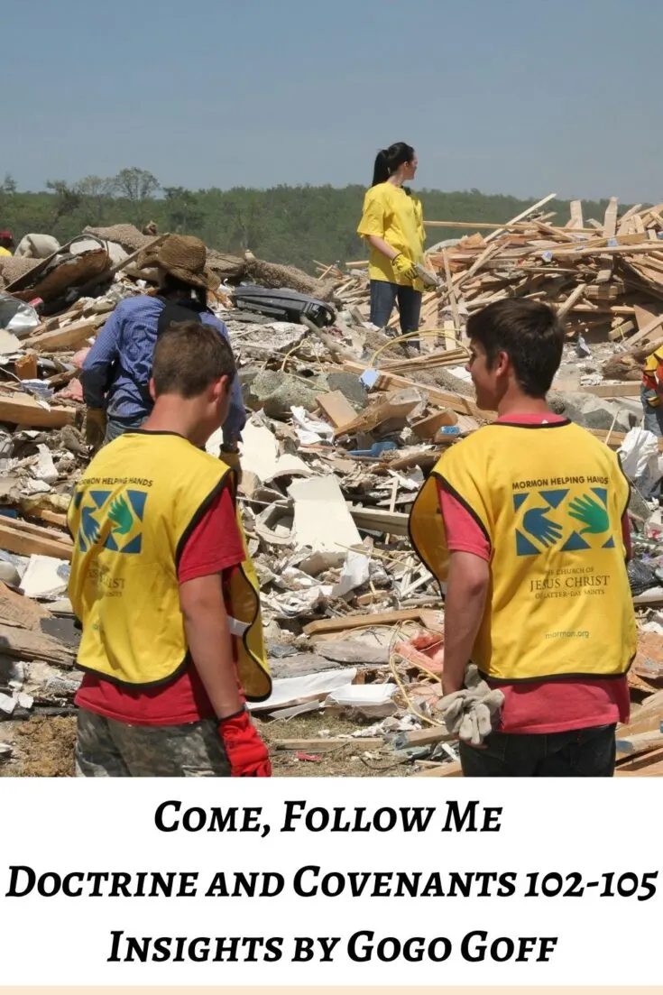 Videos, articles, and insights for this weeks study of Come Follow Me Doctrine and Covenants 102-105 by Jeremy Goff, aka Gogo Goff