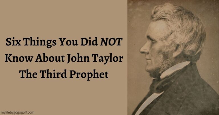 Did you know that John Taylor told a mob to tar and feather him? Here are six things you did not know about John Taylor!