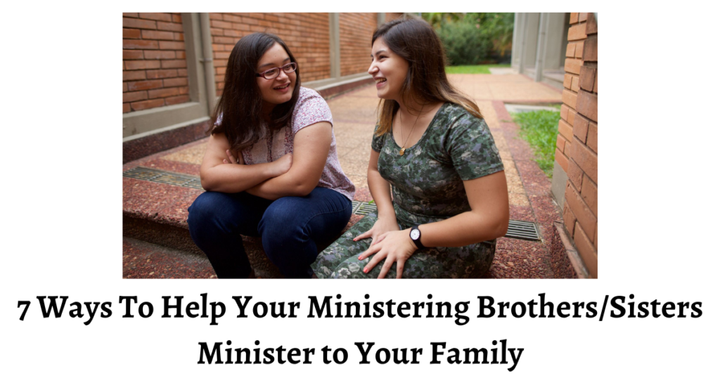 We all want good ministering brothers/sisters. They may just need a nudge to get started. Here are 7 ideas to make it easier for them!
