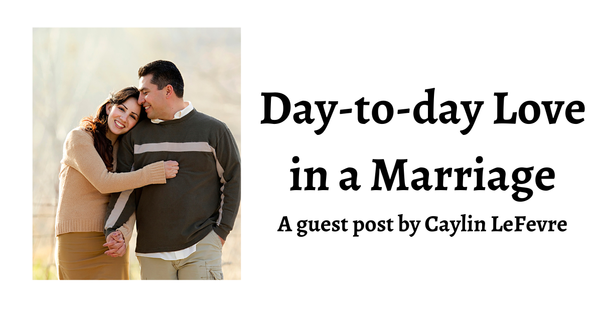 Day-to-day Love in a Marriage. A guest post by Caylin LeFevre dives into how the gospel can help deepen the love within your marriage.