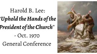 From the conference archives: Harold B. Lee urges us to Uphold the Hands of the President of the Church. aka to truly sustain the prophet.