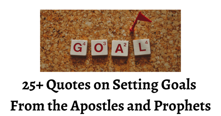 A collection of over 25 quotes from the prophets and the apostles on the importance of setting goals as well as the plans to reach them!