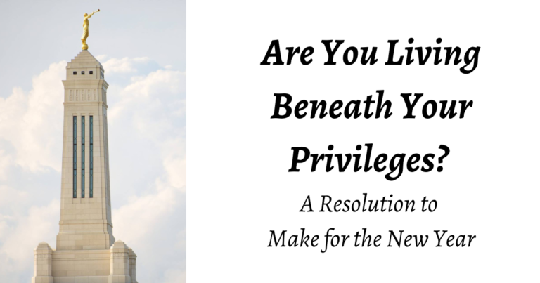 Are you living up to your privileges? Or are you living beneath your privileges? The first step to improving where you are at.