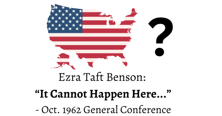 Ezra Taft Benson speaks of the losing freedom, the idea that "it cannot happen here," and explains how freedom is tied the Gospel
